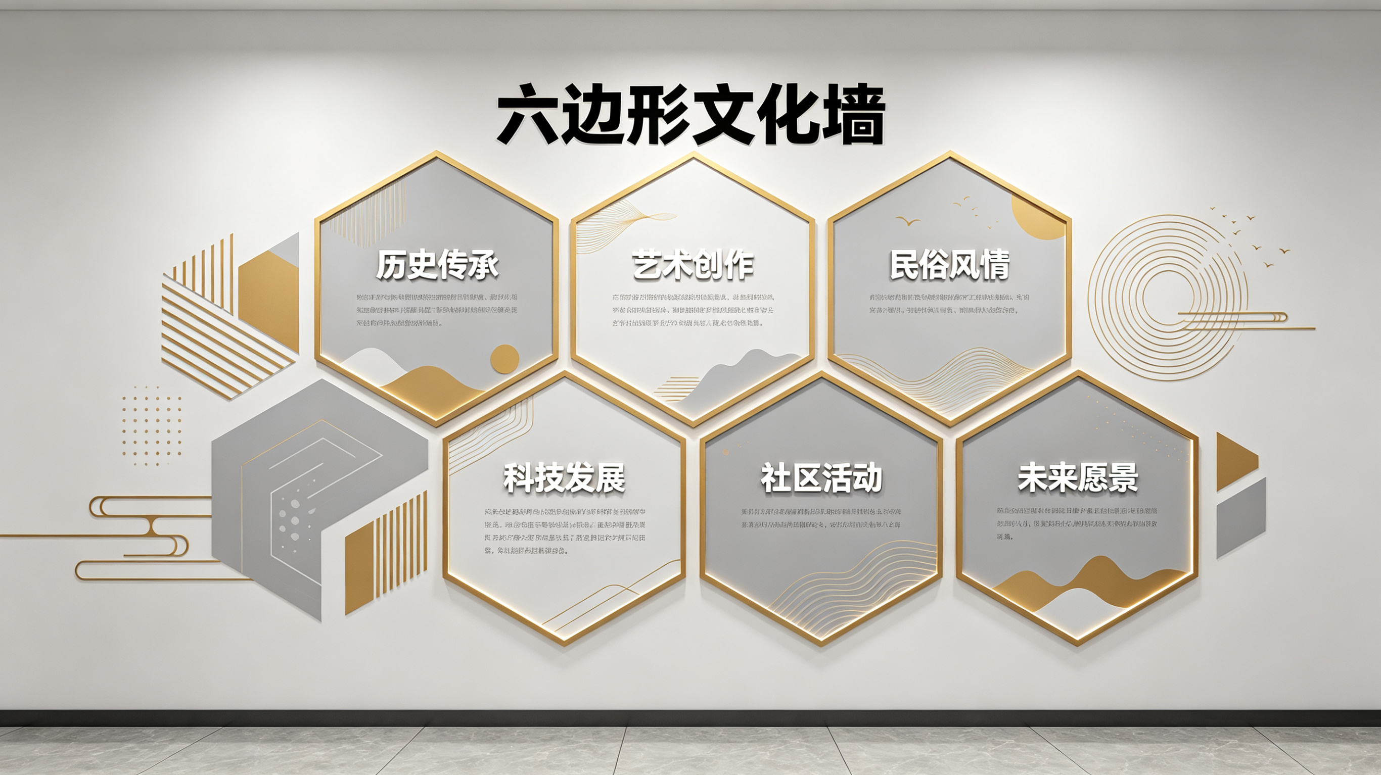 耿马企业文化墙 | 六边形信息美学
